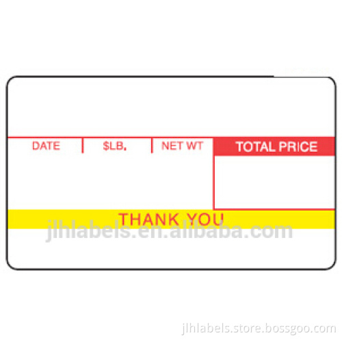 Ishida Retail Scale Label NON Barcode 2.52"x1.46",64mm x 37mm ,1000 Labels per roll. 1-5/8 Core